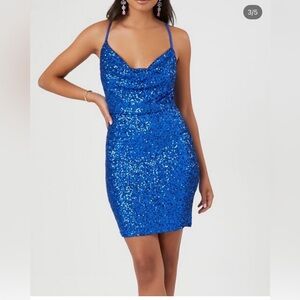 Forever 21 Sparkling Blue Mini Dress